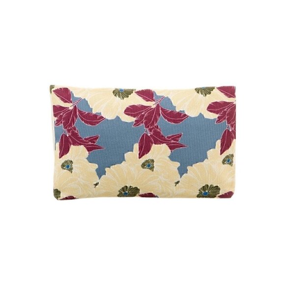 Rachel Pally Leather Trimmed Fold Over Clutch - Cream Multicolor Floral Print - Picture 3 of 13